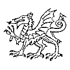 Welsh Dragon Rubber Stamp