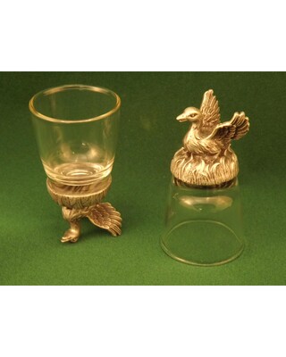 Animal Head Shot Glasses sets of 2 in gift box (Goose)