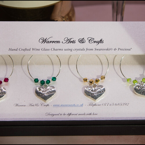 Merry Christmas Wine Glass Charms