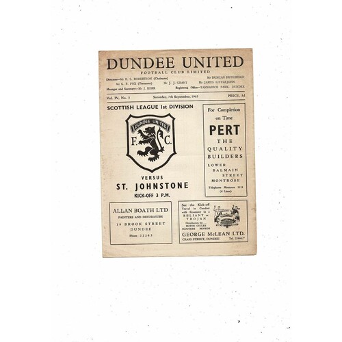 Dundee United Football Programmes