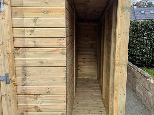 #P056 16x10 Pent Shed with Log Store