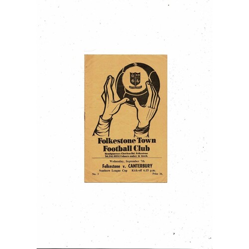 Folkestone Town Home Football Programmes