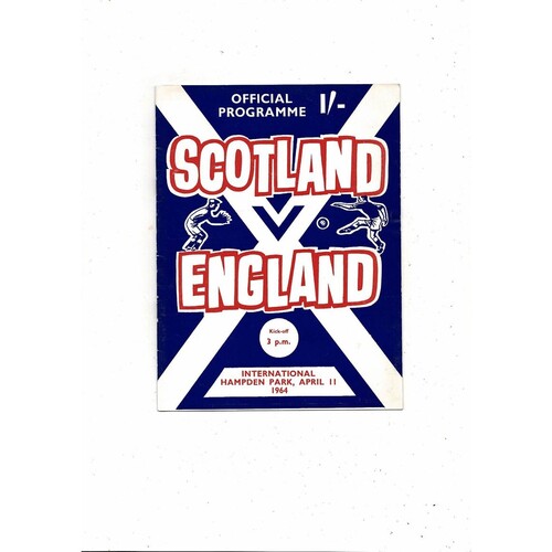 1964 Scotland v England Football Programme