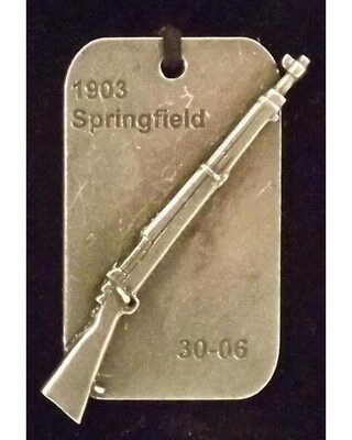 Dog tag gun key rings