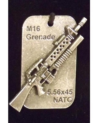 Dog tag gun key rings