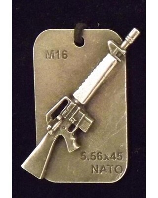 Dog tag gun key rings