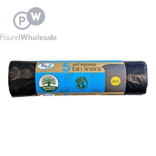 Tidyz Wheelie Bin Liners 300L 5's