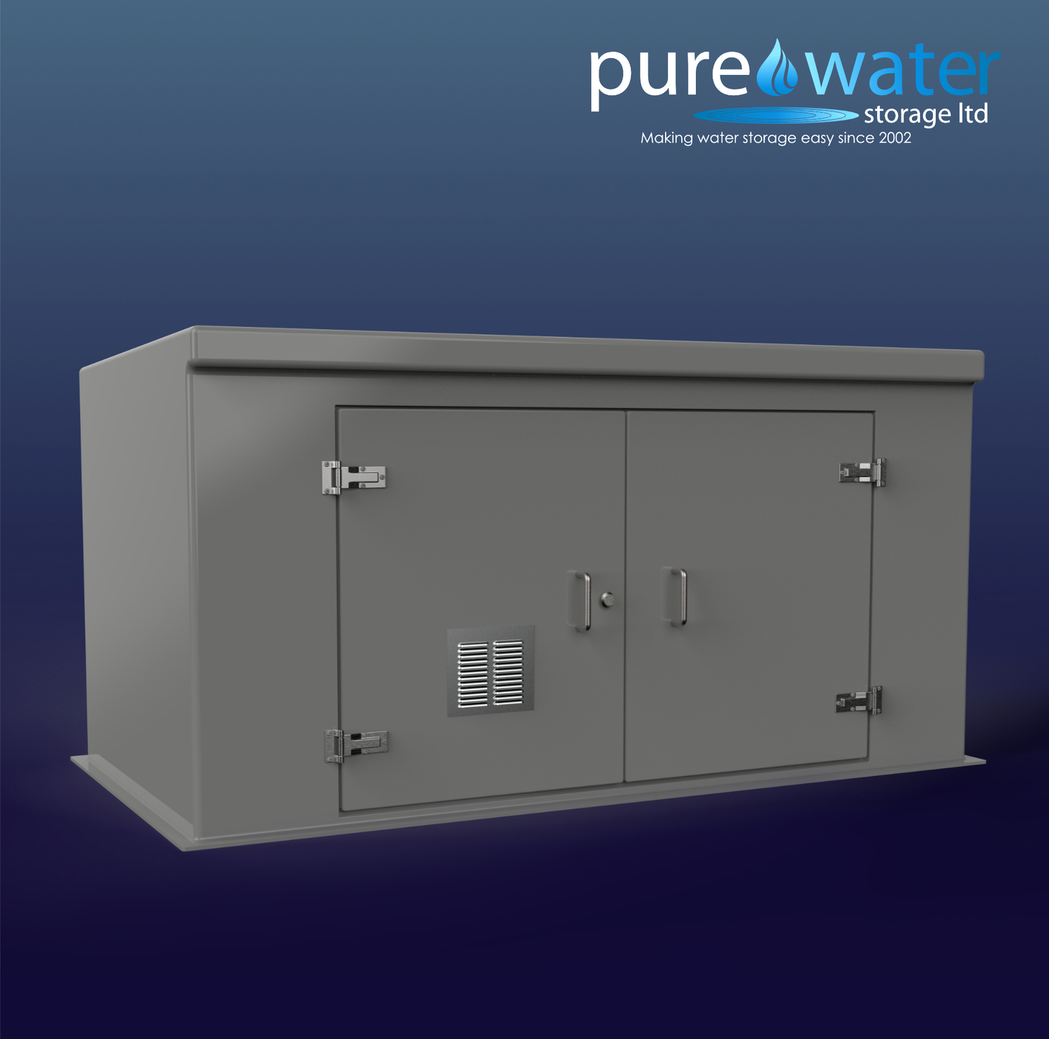 Grp One Piece Enclosure PWH3636 Purewater Storage Ltd GRP Water