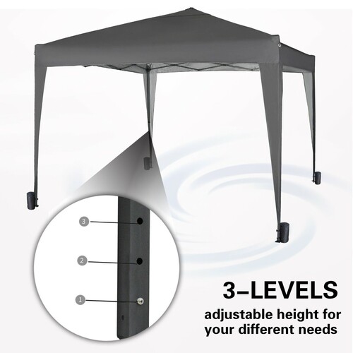 3m x 3m Gazebo Resistant Outdoor Garden Marquee Canopy NS (Grey)