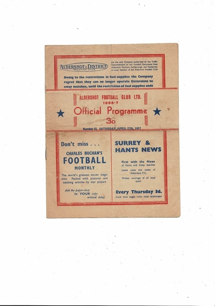 More Football Programmes to be listed today.