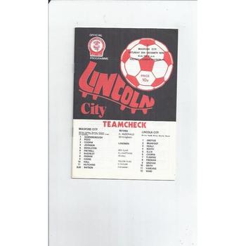 Lincoln City Home Football Programmes