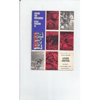 Middlesbrough Home Football Programmes