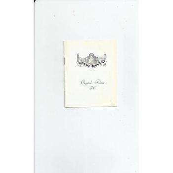 Crystal Palace Home Football Programmes