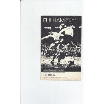 1964/65 Fulham v Everton Football Programme