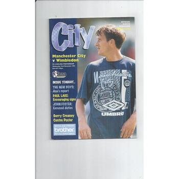Wimbledon Away Football Programmes