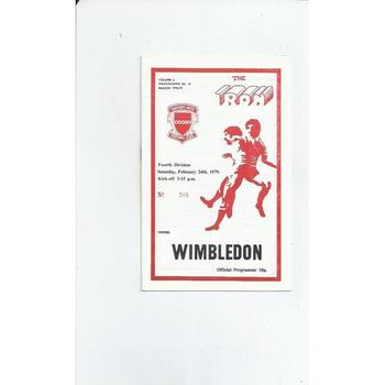 Wimbledon Away Football Programmes