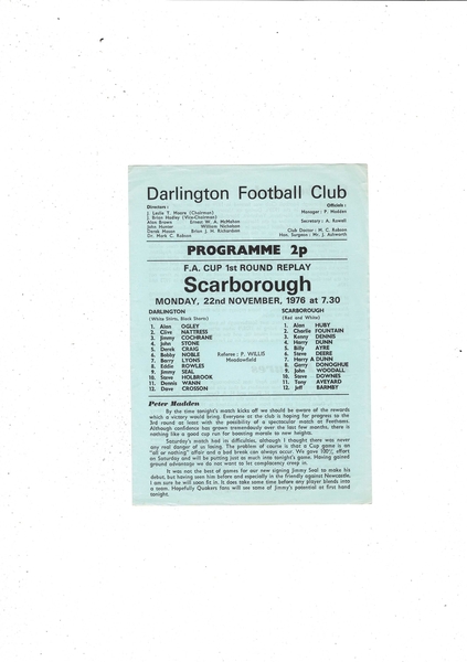 Latest News at Bobs Football Programmes