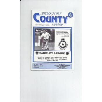 Hereford United Away Football Programmes