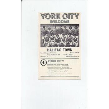 York City Home Football Programmes