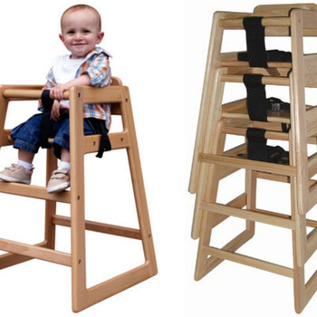Walnut Stackable Wooden Baby Feeding Highchair