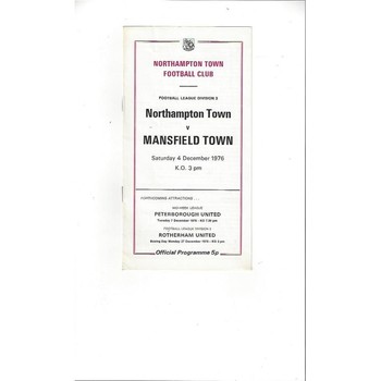 Northampton Town Home Football Programmes