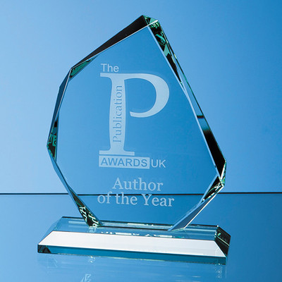 engraved shaped glass awards