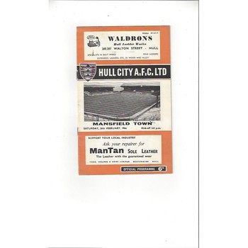 Hull City Home Football Programmes