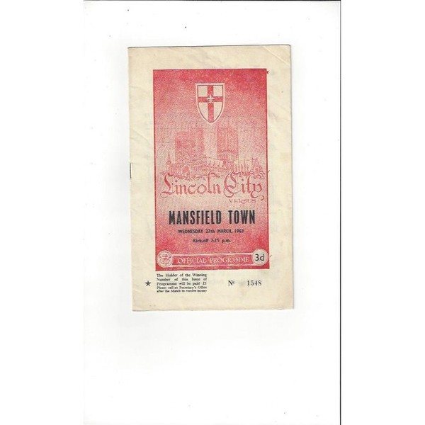 Lincoln City Home Football Programmes