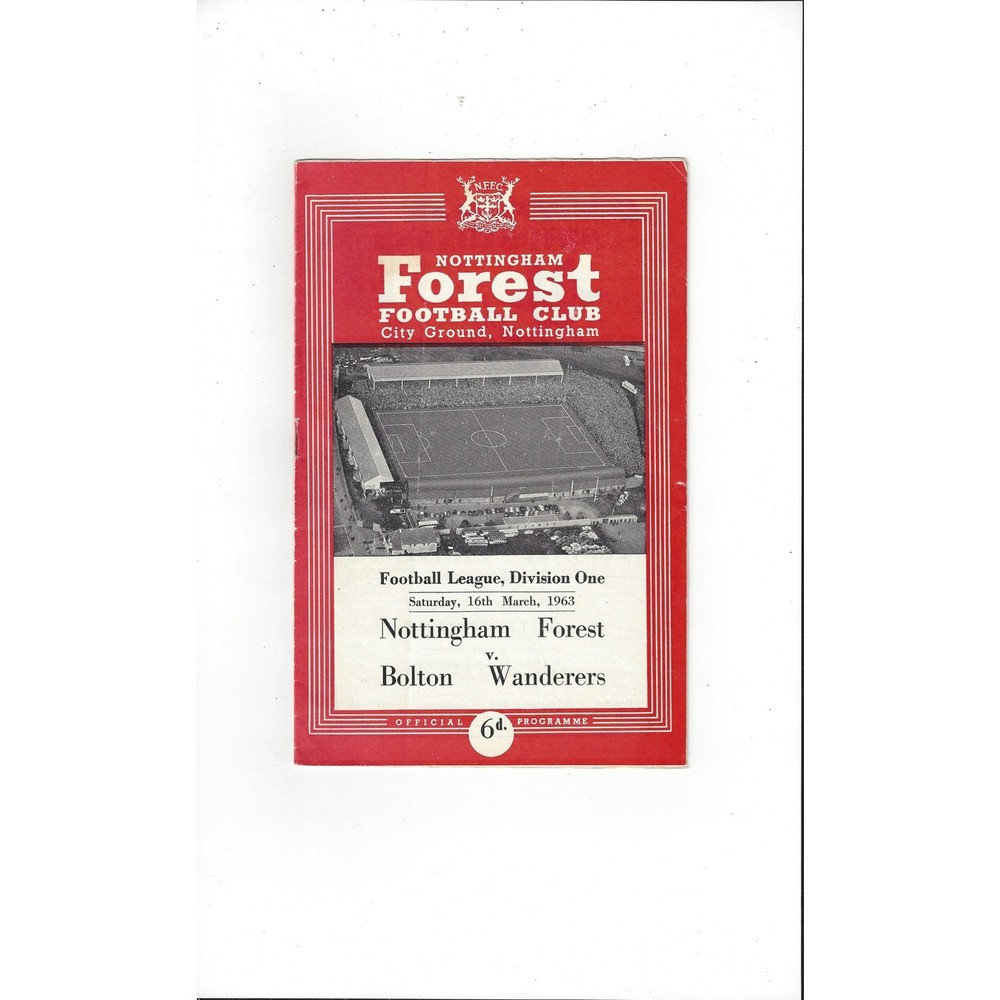 Nottingham Forest Home Football Programmes