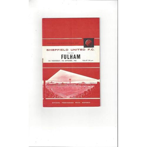 Sheffield United Home Football Programmes