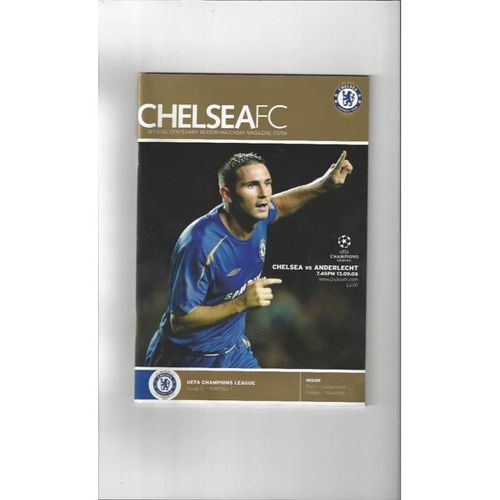 Chelsea v Anderlecht Champions League Football Programme 2005/06