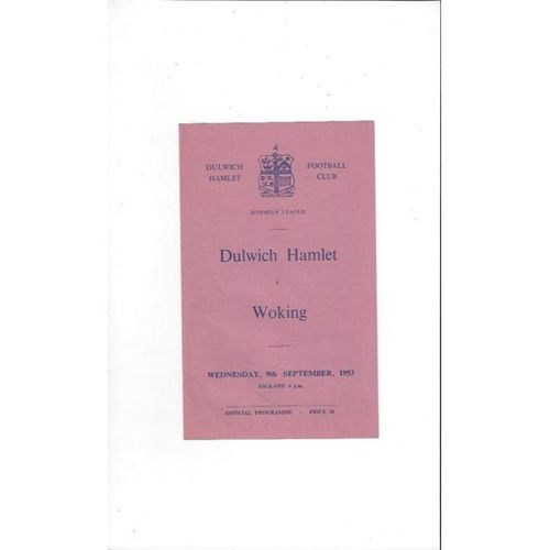 Dulwich Hamlet Home Football Programmes