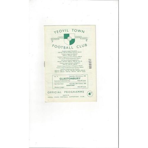 Yeovil Town Home Football Programmes