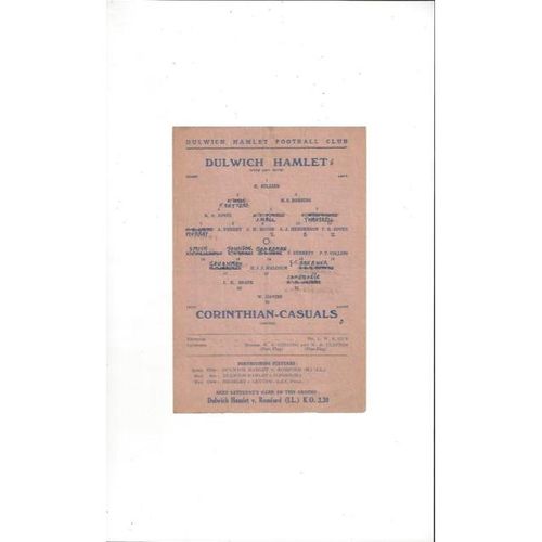 Non League Pre War & 1940's Football Programmes