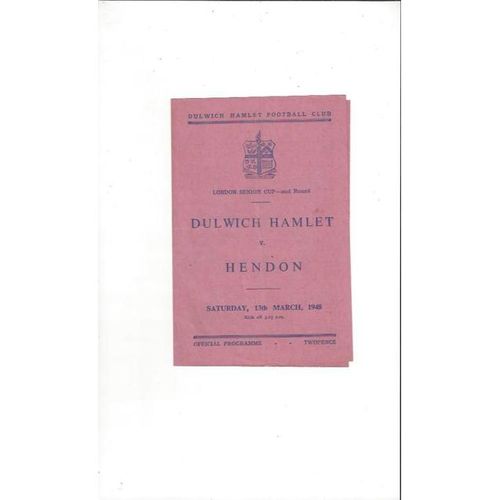 Non League Pre War & 1940's Football Programmes