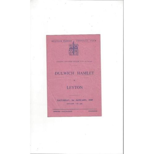 Non League Pre War & 1940's Football Programmes