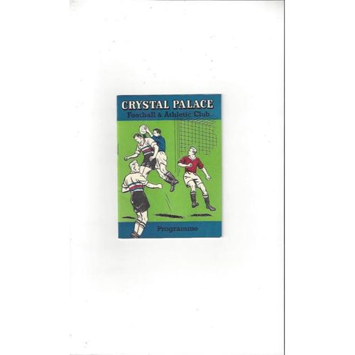 Crystal Palace Home Football Programmes