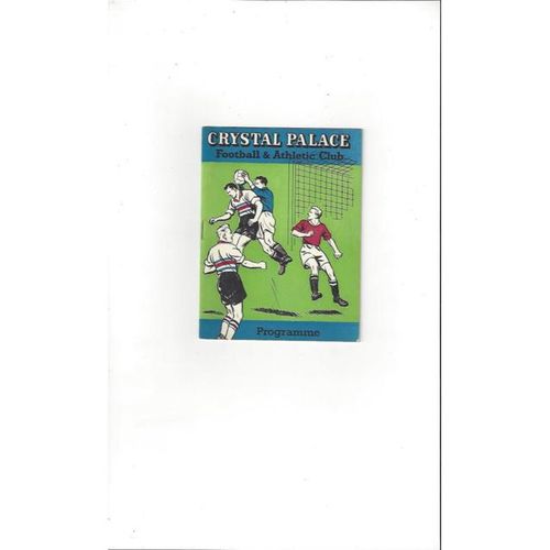 Crystal Palace Home Football Programmes