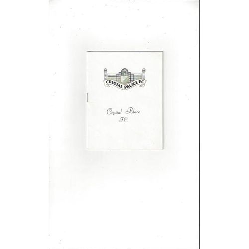 Crystal Palace Home Football Programmes