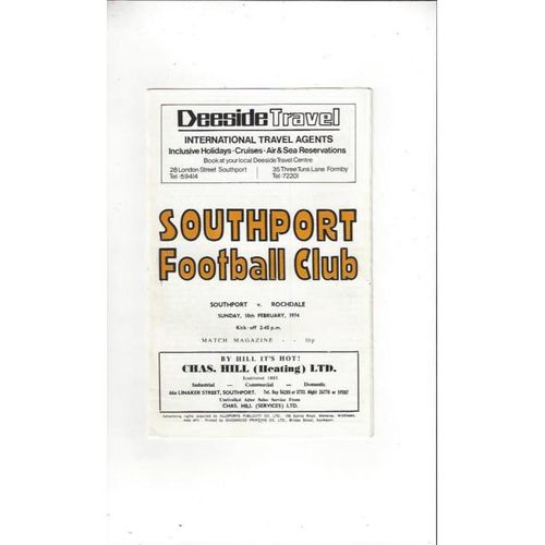 Rochdale Away Football Programmes