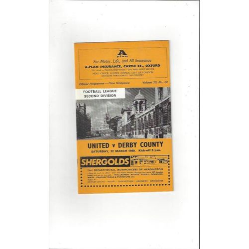 Oxford United Home Football Programmes