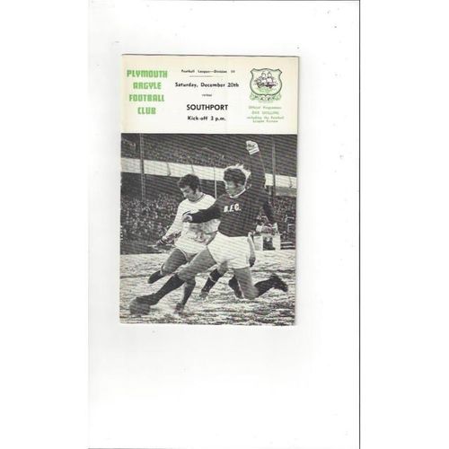 Plymouth Argyle Home Football Programmes