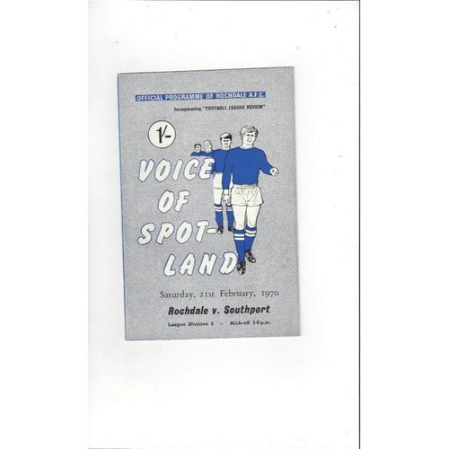 Rochdale Home Football Programmes