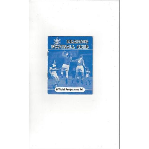 1961/62 Reading v Watford Football Programme