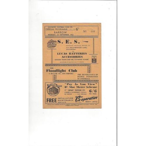 Barrow Away Football Programmes