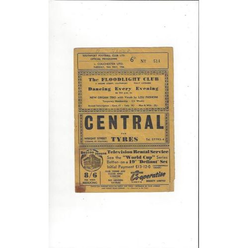 Southport Home Football Programmes