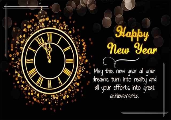 Happy new year to you all