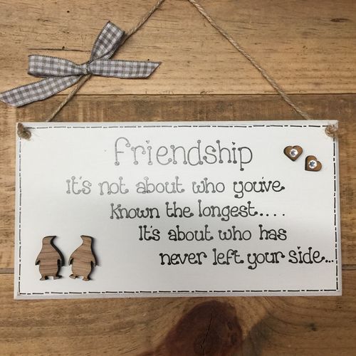 Friendship penguins plaque