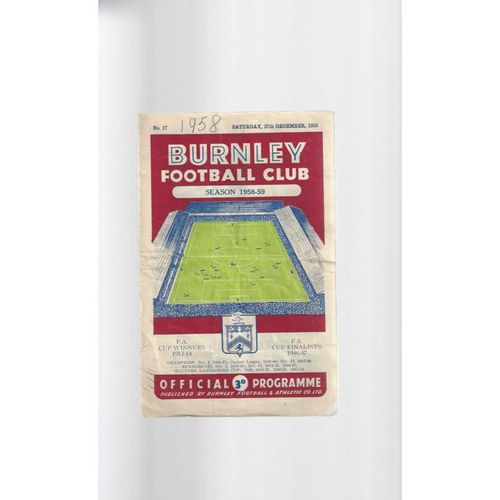 Burnley Home Football Programmes