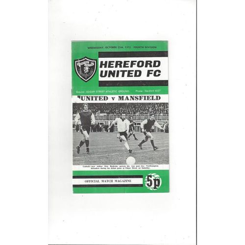 Mansfield Town Away Football Programmes